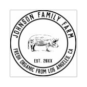 ヴィンテージパーソナライズされたファミリーファーム ラバースタンプ (インプリント)