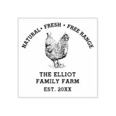 ヴィンテージパーソナライズされたファミリーファーム ラバースタンプ (インプリント)