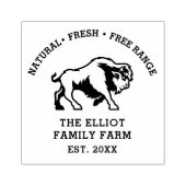 ヴィンテージパーソナライズされたファミリーファーム ラバースタンプ (インプリント)