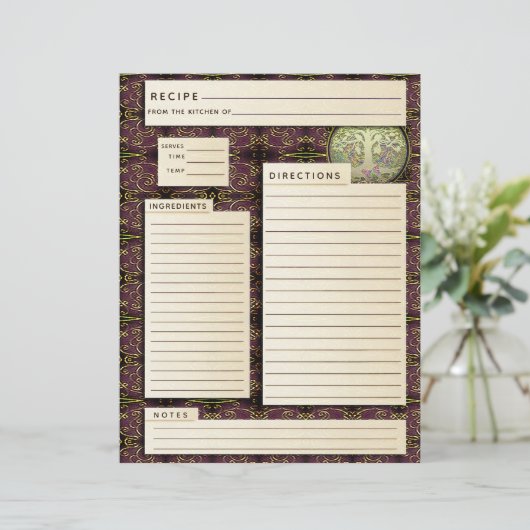 ヴィンテージパーソナライズされたファミリーレシピ料理本 (スタンド正面)