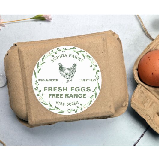 ヴィンテージパーソナライズされたファームのオーナー名ダークグリーン ラウンドシール