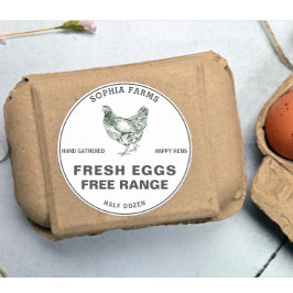 ヴィンテージパーソナライズされたファームの所有者の名前ブラック文字 ラウンドシール