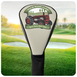 ヴィンテージパーソナライズされたファームトラクタカントリー農家 ゴルフヘッドカバー