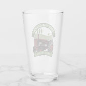 ヴィンテージパーソナライズされたファームトラクタカントリー農家 タンブラーグラス (裏面)