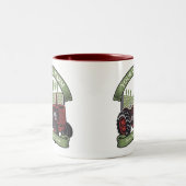 ヴィンテージパーソナライズされたファームトラクタカントリー農家 ツートーンマグカップ (中央)