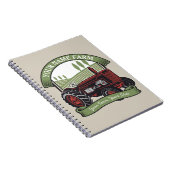 ヴィンテージパーソナライズされたファームトラクタカントリー農家 ノートブック (右側)