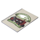 ヴィンテージパーソナライズされたファームトラクタカントリー農家 ノートブック (左側)