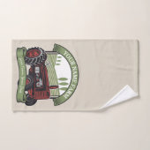 ヴィンテージパーソナライズされたファームトラクタカントリー農家 バスタオルセット (ハンドタオル)