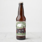 ヴィンテージパーソナライズされたファームトラクタカントリー農家 ビールラベル (正面)