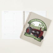 ヴィンテージパーソナライズされたファームトラクタカントリー農家 プランナー手帳 (ディスプレー)