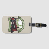 ヴィンテージパーソナライズされたファームトラクタカントリー農家 ラゲッジタグ (正面横)