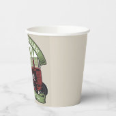 ヴィンテージパーソナライズされたファームトラクタカントリー農家 紙コップ (左)