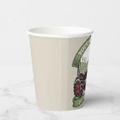 ヴィンテージパーソナライズされたファームトラクタカントリー農家 紙コップ (右)