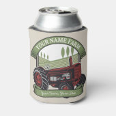 ヴィンテージパーソナライズされたファームトラクタカントリー農家 缶クーラー (缶裏面)