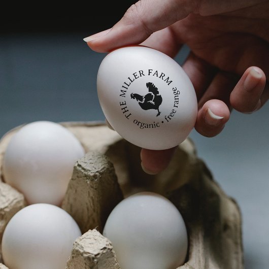 ヴィンテージパーソナライズされたファーム卵 ラバースタンプ