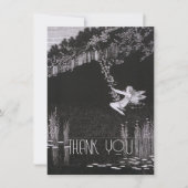 ヴィンテージパーソナライズされたフェアリーイラストレーション、レトロ サンキューカード (正面)