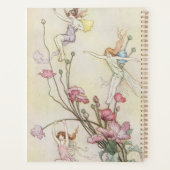 ヴィンテージパーソナライズされたフェアリーイラストレーション、レトロ プランナー手帳 (裏面)