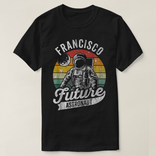 ヴィンテージパーソナライズされたフランシスコ未来宇宙飛行士Sp Tシャツ (デザイン正面)