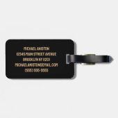 ヴィンテージパーソナライズされたフリスビー盤ゴルフバスケット ラゲッジタグ (裏面横)