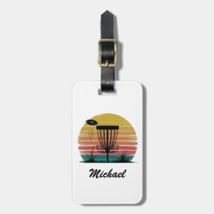 ヴィンテージパーソナライズされたフリスビー盤ゴルフバスケット ラゲッジタグ