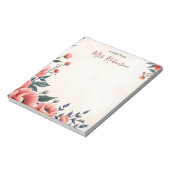 ヴィンテージパーソナライズされたフローラアクセント先生 ノートパッド (回転)