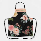 ヴィンテージパーソナライズされたフローラオールオーバープリントエプロン エプロン (正面)