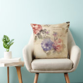 ヴィンテージパーソナライズされたフローラ水色ノルウェー語 クッション (椅子)