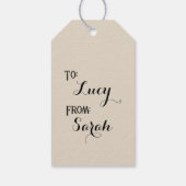 ヴィンテージパーソナライズされたフローラ ギフトタグ (裏面)