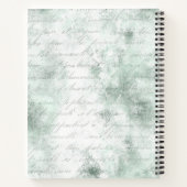 ヴィンテージパーソナライズされたフローラ ノートブック (裏面)