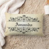 ヴィンテージパーソナライズされたフローラ ランバークッション (ブランケット)