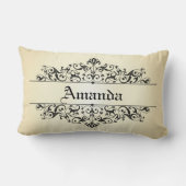 ヴィンテージパーソナライズされたフローラ ランバークッション (裏面)