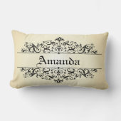 ヴィンテージパーソナライズされたフローラ ランバークッション (正面)