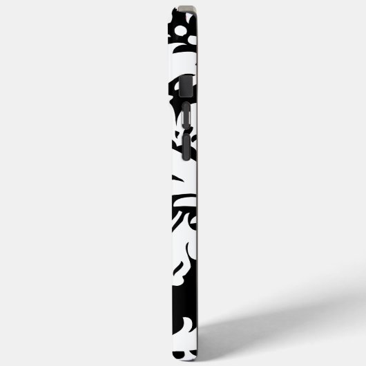 ヴィンテージパーソナライズされたブラックダマスク Case-Mate iPhoneケース (裏面 / 左)