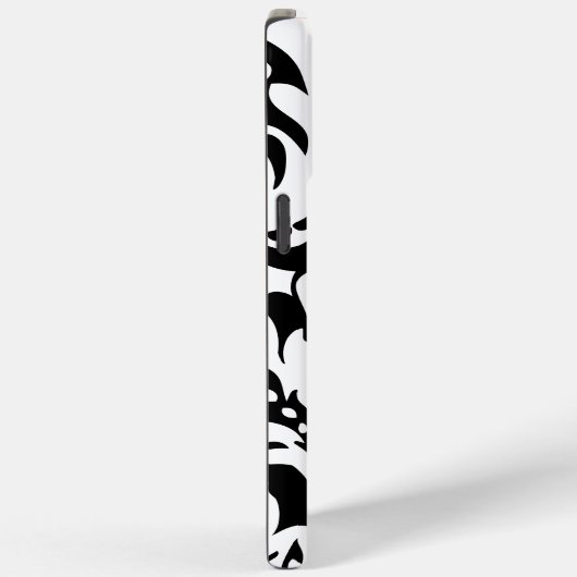 ヴィンテージパーソナライズされたブラックダマスク Case-Mate iPhoneケース (裏面 / 右)