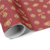ヴィンテージパーソナライズされたブルゴーニュSanta Cookie ラッピングペーパー (ロールコーナー)