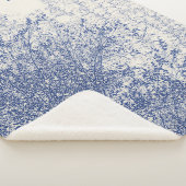 ヴィンテージパーソナライズされたブルーツリー シェルパブランケット (3/4)