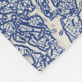 ヴィンテージパーソナライズされたブルーツリー フリースブランケット (角)