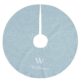 ヴィンテージパーソナライズされたブルーラークスパーフラワーパターン ブラッシュドポリエステルツリースカート