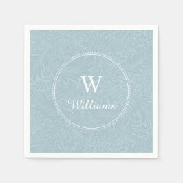 ヴィンテージパーソナライズされたブルーラークスパーフラワー スタンダードカクテルナプキン