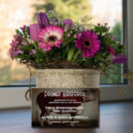 ヴィンテージパーソナライズされたヘレフォードカウ名刺 名刺