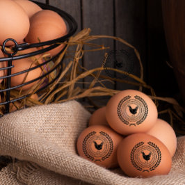 ヴィンテージパーソナライズされたヘンネームエッグラブルーブ ラバースタンプ