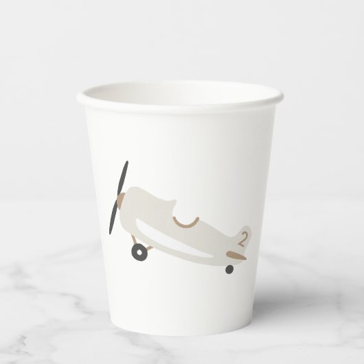 ヴィンテージパーソナライズされたボーイズ誕生日 紙コップ (正面)