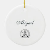 ヴィンテージパーソナライズされたマートルビーチサウスカロライナ セラミックオーナメント (裏面)