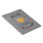 ヴィンテージパーソナライズされたメーソンjarレシピ手帳 ノートブック (右側)