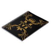 ヴィンテージパーソナライズされたモノグラムと名前 ノートブック (左側)