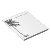 ヴィンテージパーソナライズされたヤシの木 ノートパッド (アングル)