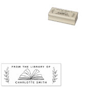 ヴィンテージパーソナライズされたライブラリ名前をカスタムするブック ラバースタンプ (押印)