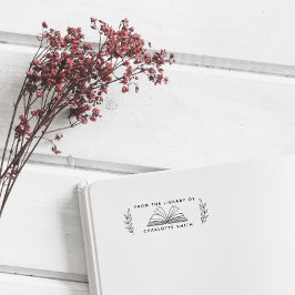 ヴィンテージパーソナライズされたライブラリ名前をカスタムするブック ラバースタンプ