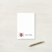 ヴィンテージパーソナライズされたラディバグイラストレーション ポストイット (デスク上)