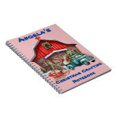 ヴィンテージパーソナライズされたレッドバーン、ピックアップトラックのクラフト ノートブック (右側)